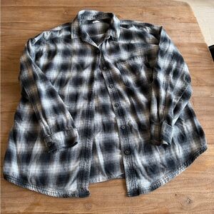 Garage Black and Gray Flannel Shirt